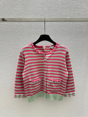 Chanel Cardigan Pink mix Gray Cachemire 232766