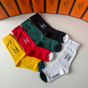HERMES 26S CREW SOCKS 382074 (1 BOX)