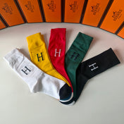 HERMES 26S CREW SOCKS 382074 (1 BOX)