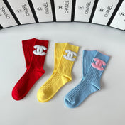 CHANEL 26S CREW SOCKS 389118 (1 BOX)