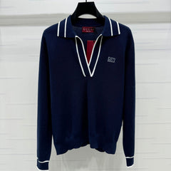 GUCCI V-NECK LONG-SLEEVE KNIT SWEATER 274823