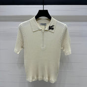 MONCLER 25S SHORT-SLEEVE KNIT TOP 255895