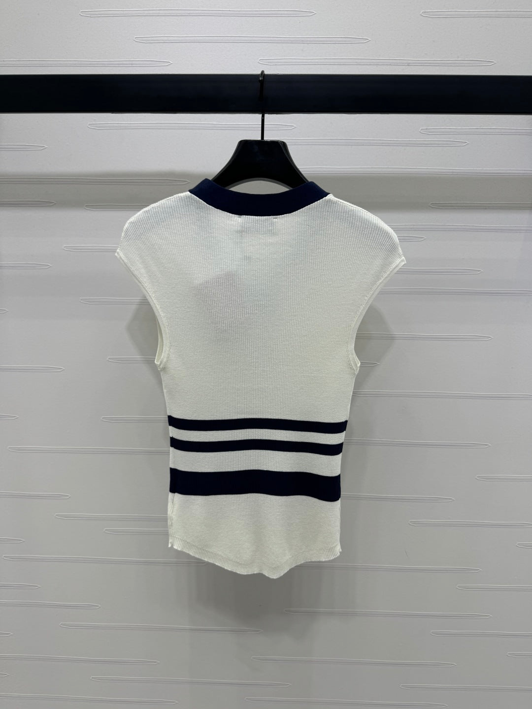 MIU 25S ICE STRIPE KNIT VEST 264114