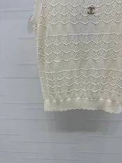 CHANEL 25S HOLLOW KNIT VEST 264154