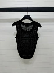 CHANEL 25S HOLLOW KNIT VEST 264156