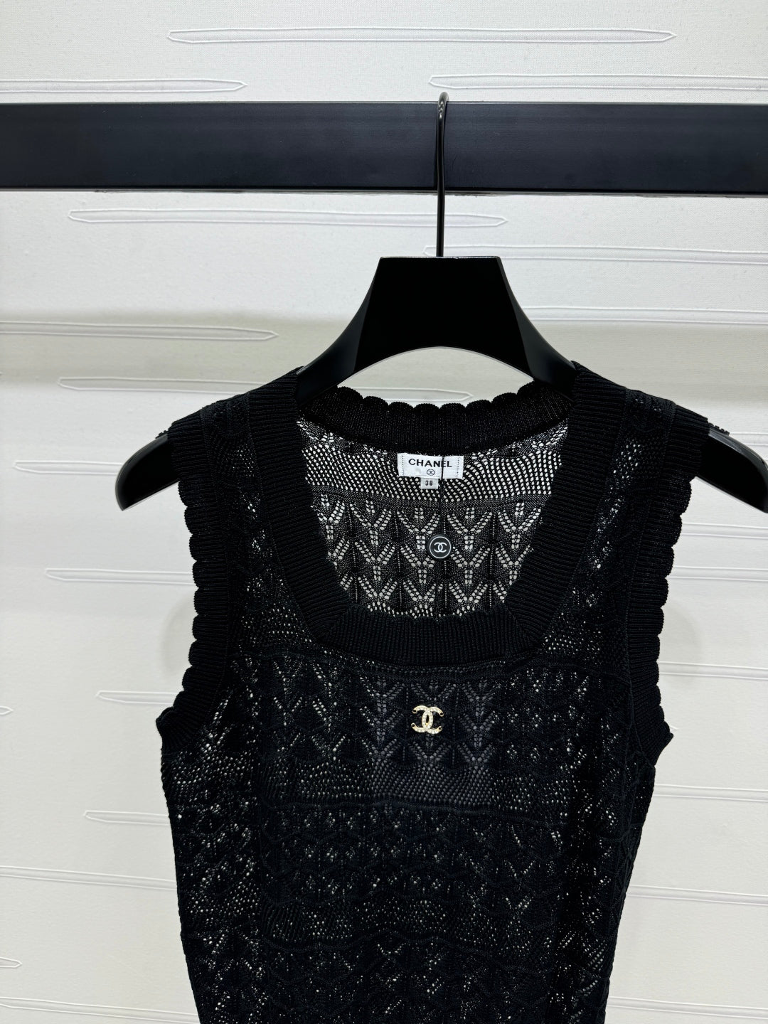 CHANEL 25S HOLLOW KNIT VEST 264156