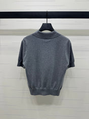 BURBERRY SHORT-SLEEVE KNITTED POLO SHIRT 274846