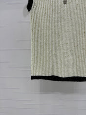 CHANEL ROUND-NECK SEQUIN KNIT VEST 274864