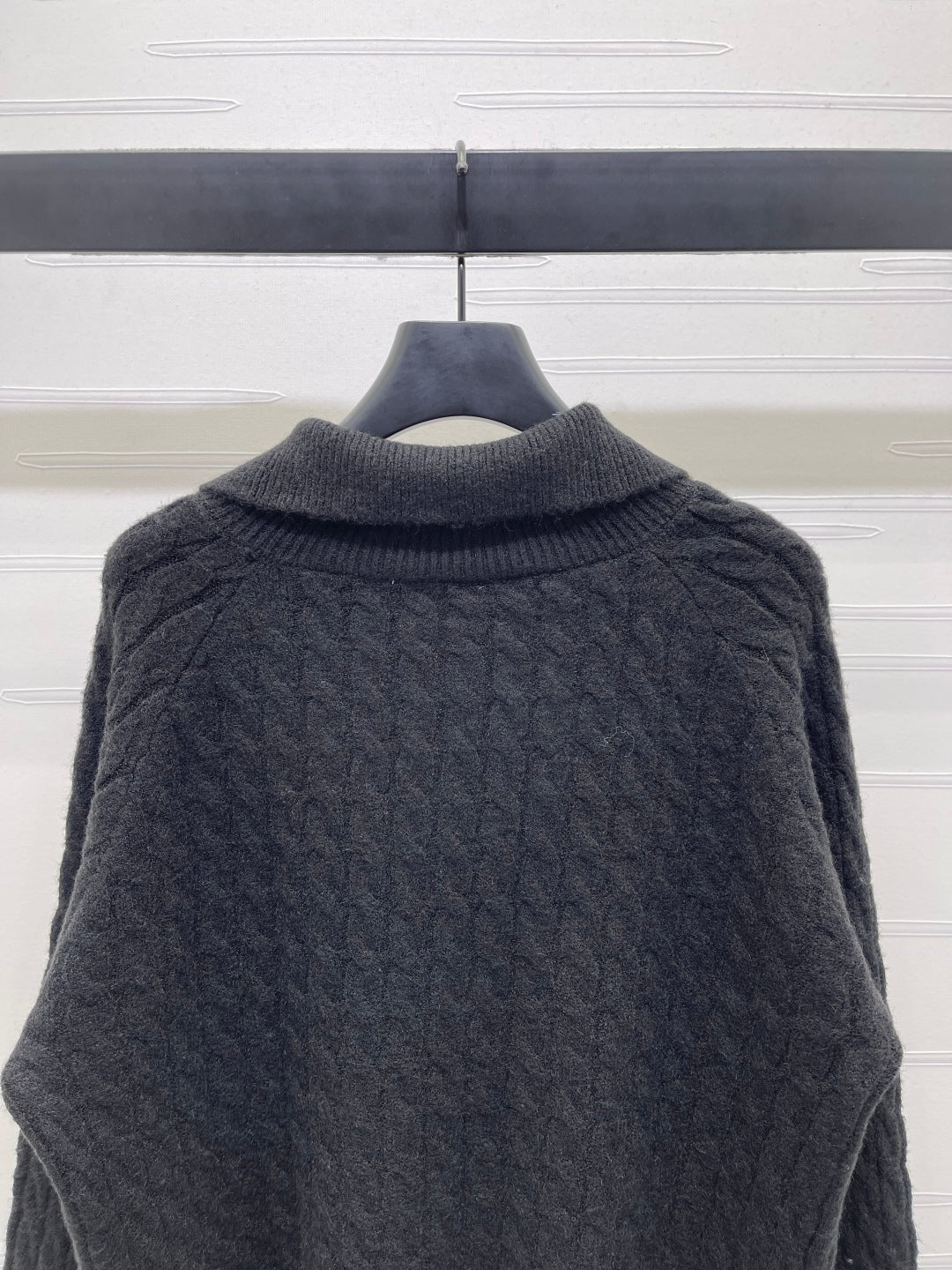 MIUMIU HALF-ZIP KNITTED PULLOVER WITH COLLAR STYLE 486