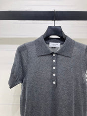 THOM 26S SHORT SLEEVE POLO KNIT TOP STYLE 257