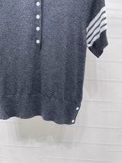 THOM 26S SHORT SLEEVE POLO KNIT TOP STYLE 257