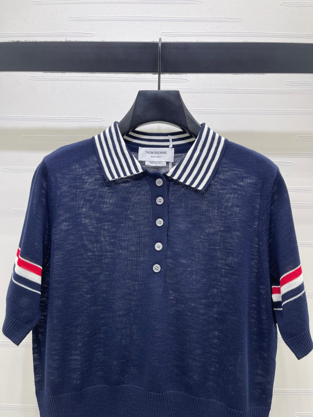 THOM 26S SHORT SLEEVE POLO KNIT TOP STYLE 258