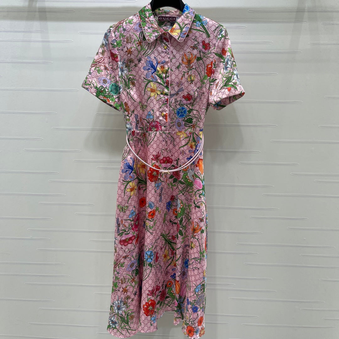 GUCCI 26S SHORT-SLEEVE SHIRT DRESS 444