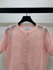 CHANEL 26S OPENWORK KNIT CARDIGAN 1336