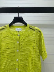 CHANEL 26S OPENWORK KNIT CARDIGAN 1335