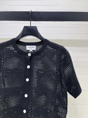CHANEL 26S OPENWORK KNIT CARDIGAN 1334