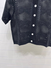 CHANEL 26S OPENWORK KNIT CARDIGAN 1334
