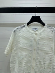 CHANEL 26S OPENWORK KNIT CARDIGAN 1333