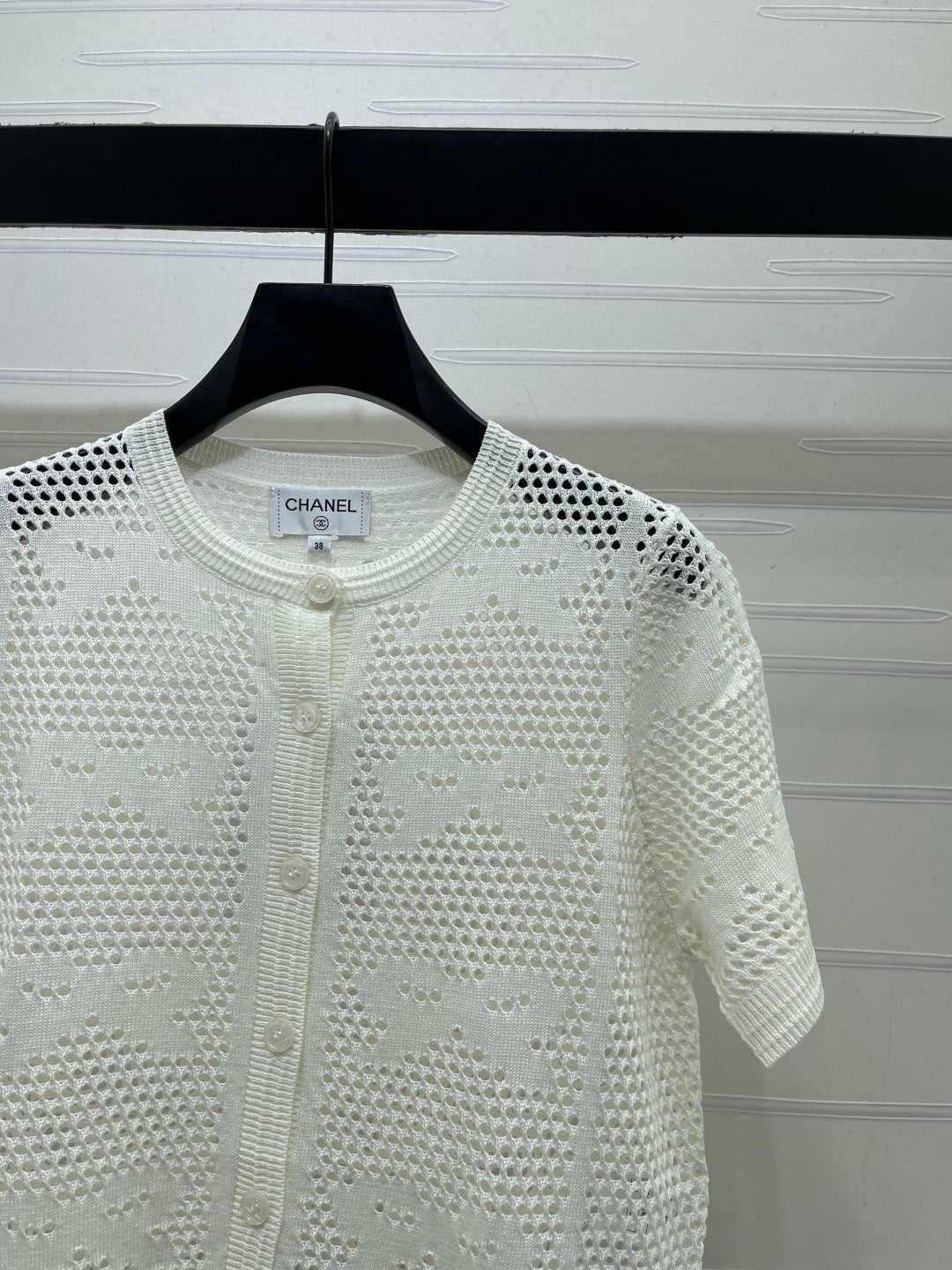 CHANEL 26S OPENWORK KNIT CARDIGAN 1333