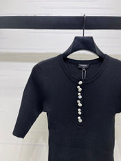 CHANEL 26S SHORT-SLEEVE KNIT TOP 1331