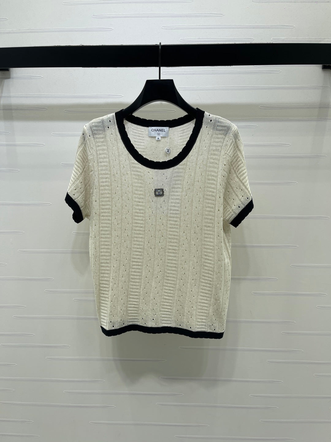 CHANEL 26S SHORT-SLEEVE KNIT TOP 1321
