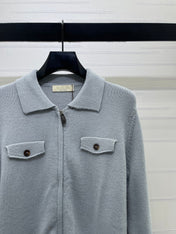 LORO PIANA 26S ZIP-UP KNIT JACKET 885