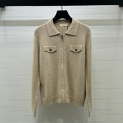 LORO PIANA 26S ZIP-UP KNIT JACKET 884