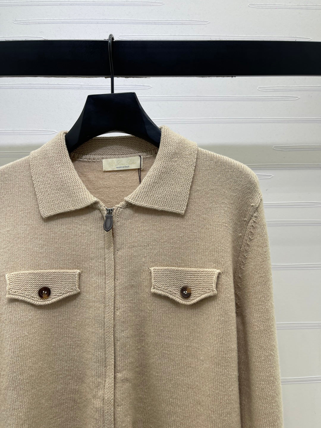 LORO PIANA 26S ZIP-UP KNIT JACKET 884