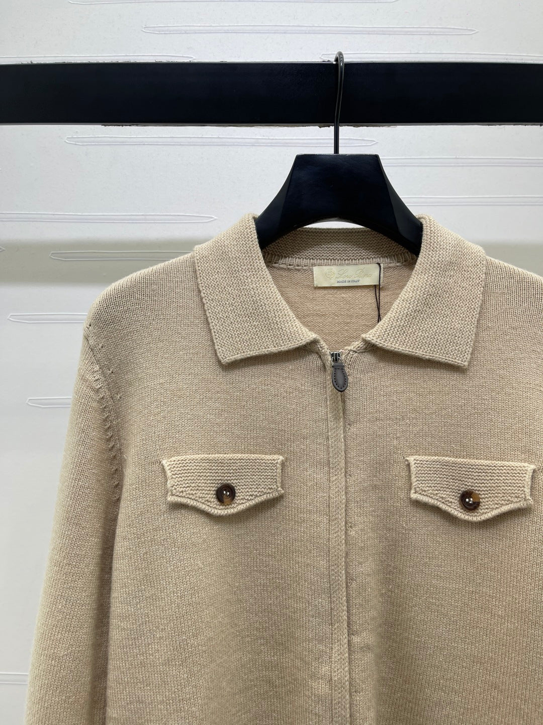 LORO PIANA 26S ZIP-UP KNIT JACKET 884