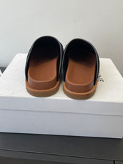 CELINE 26S MULE IN BLACK SUEDE