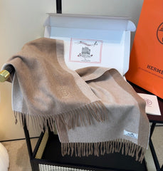 HERMES 25S SCARF 190 IN CASHMERE 854635