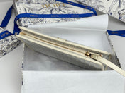 DIOR 25S 30 MONTAIGNE DEA POUCH LIGHT BLUE OBLIQUE JACQUARD 26 IN CANVAS
