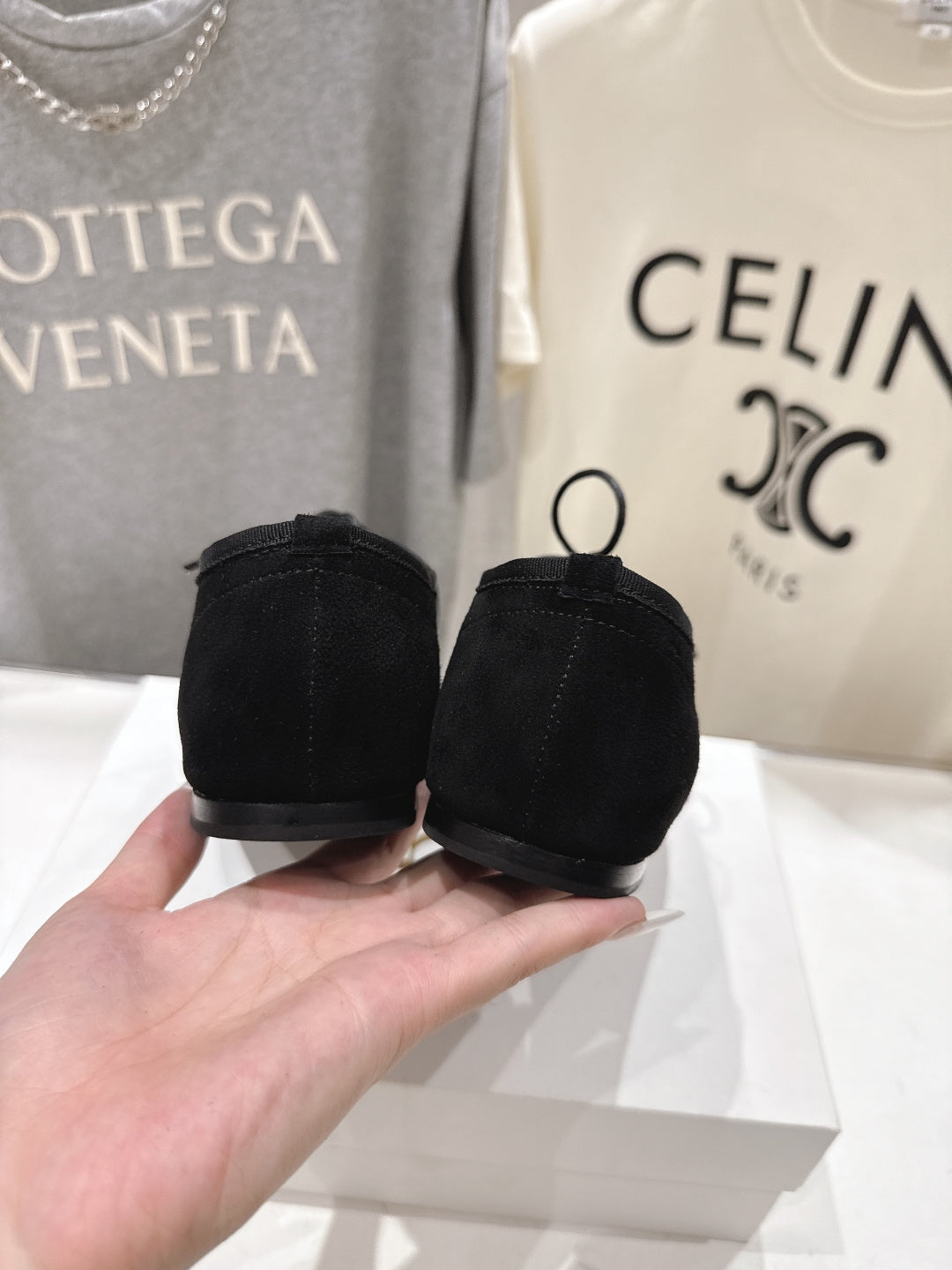 THE ROW 26S MINIMAL LACE-UP SHOES IN BLACK SUEDE