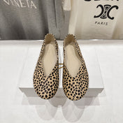 THE ROW 26S BALLET FLATS IN SPOTTED CALF HAIR