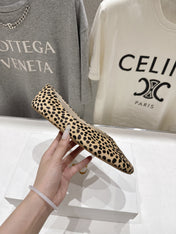 THE ROW 26S BALLET FLATS IN SPOTTED CALF HAIR
