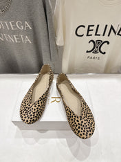 THE ROW 26S BALLET FLATS IN SPOTTED CALF HAIR
