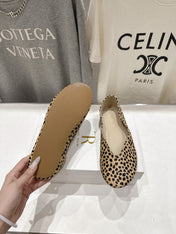 THE ROW 26S BALLET FLATS IN SPOTTED CALF HAIR