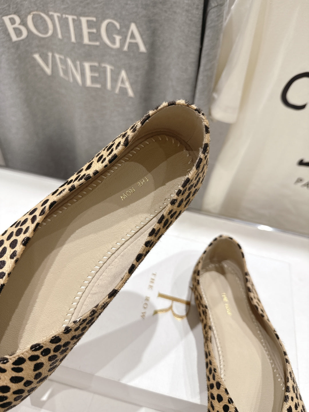 THE ROW 26S BALLET FLATS IN SPOTTED CALF HAIR