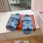 HM 26S SANDAL IN SKY BLUE WOOL AND SUEDE