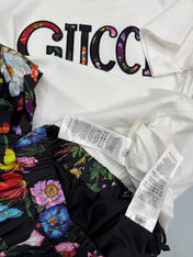 GUCCI 26S T-SHIRT AND PLEATED SKIRT SET 383