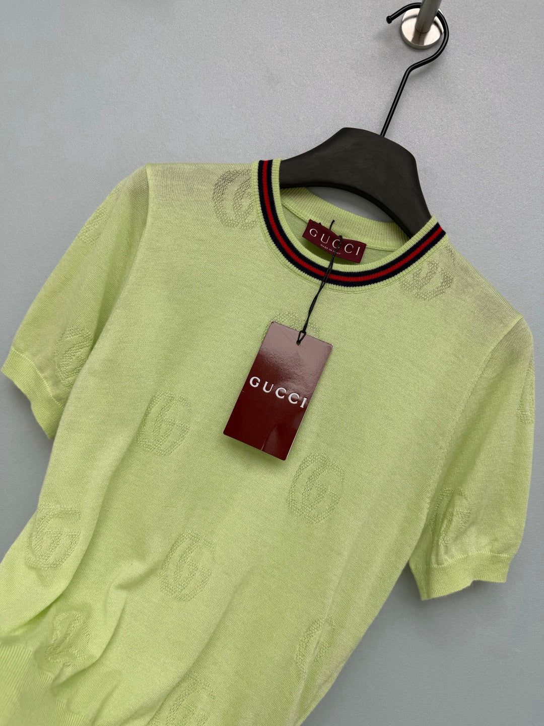 GUCCI 26S SHORT-SLEEVE KNIT SWEATER 389