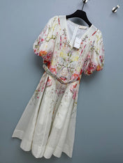 ZIMMERMANN 26S V-NECK BELTED MIDI DRESS 294