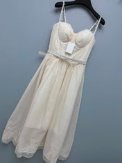ZIMMERMANN 26S LACE-TRIM CORSET MIDI DRESS 319