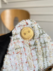 CHANEL 25S HOBO BAG 40 IN MULTICOLOR TWEED WITH GOLD HARDWARE
