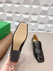 BOTTEGA VENETA 26S VENTURA LOAFERS 40 MM IN BLACK INTRECCIATO CALFSKIN