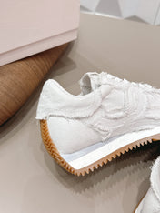 LOEWE 26S FLOW RUNNER SNEAKER IN WHITE DENIM