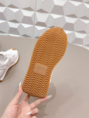 LOEWE 26S FLOW RUNNER SNEAKER IN WHITE DENIM