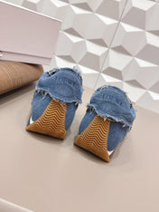 LOEWE 26S FLOW RUNNER SNEAKER IN BLUE DENIM