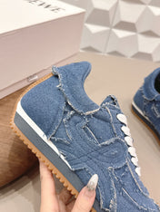 LOEWE 26S FLOW RUNNER SNEAKER IN BLUE DENIM