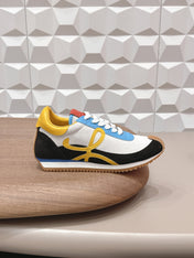 LOEWE 26S FLOW RUNNER SNEAKER IN MULTICOLOR SUEDE AND CALFSKIN STYLE 4